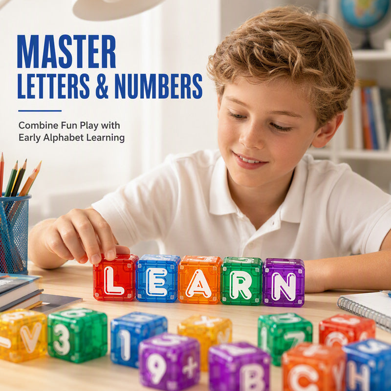 Magnetic Alphabet & Number Cubes for Children 🔤 Little Blocks, Big Learning – A Fun