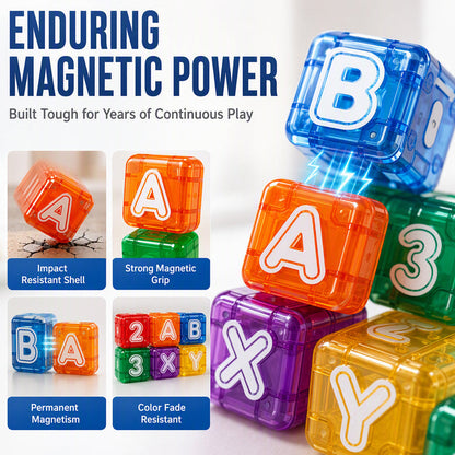 Magnetic Alphabet & Number Cubes for Children 🔤 Little Blocks, Big Learning – A Fun