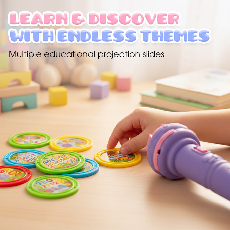 Early Education Projector Torch for Kids 🔦 Click, Project & Learn