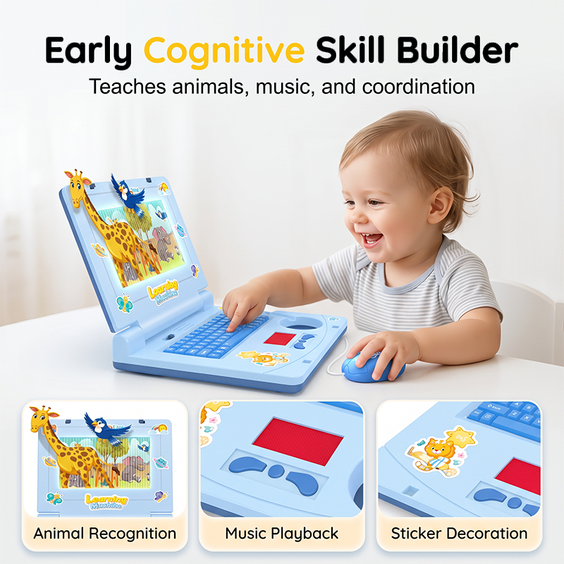 🎵 50% OFF! Interactive Simulation Toy Laptop – Scrolling screen
