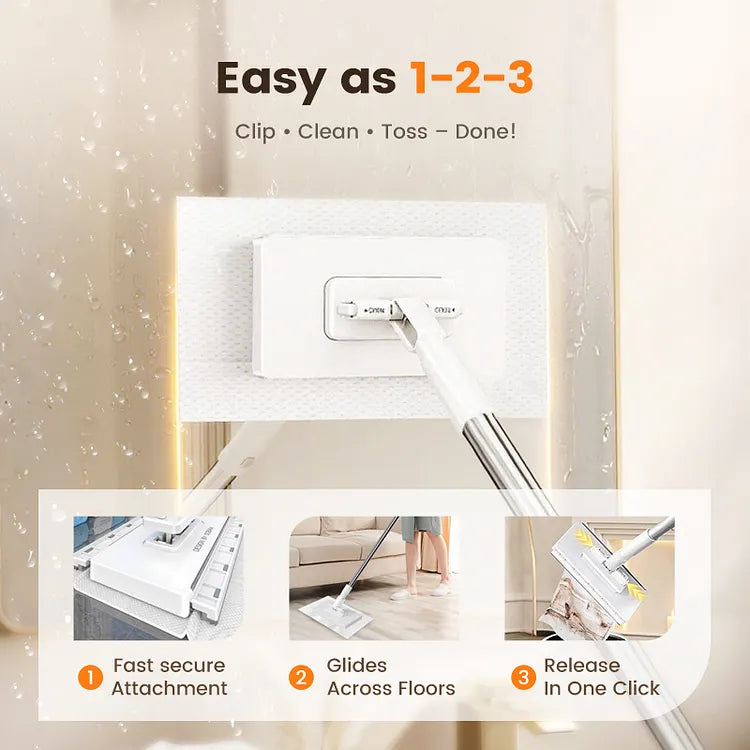 💦Hot Sale 50% OFF🧹Disposable Dust Mop with 10 Reusable Cloths