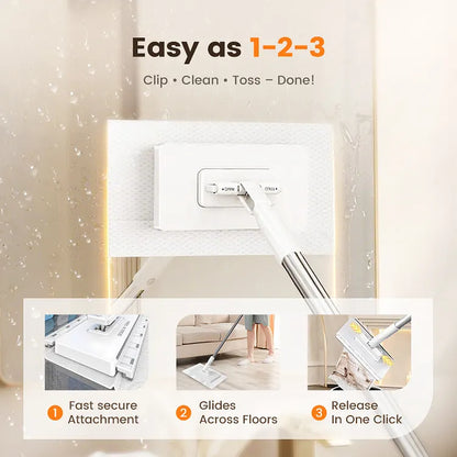 💦Hot Sale 50% OFF🧹Disposable Dust Mop with 10 Reusable Cloths