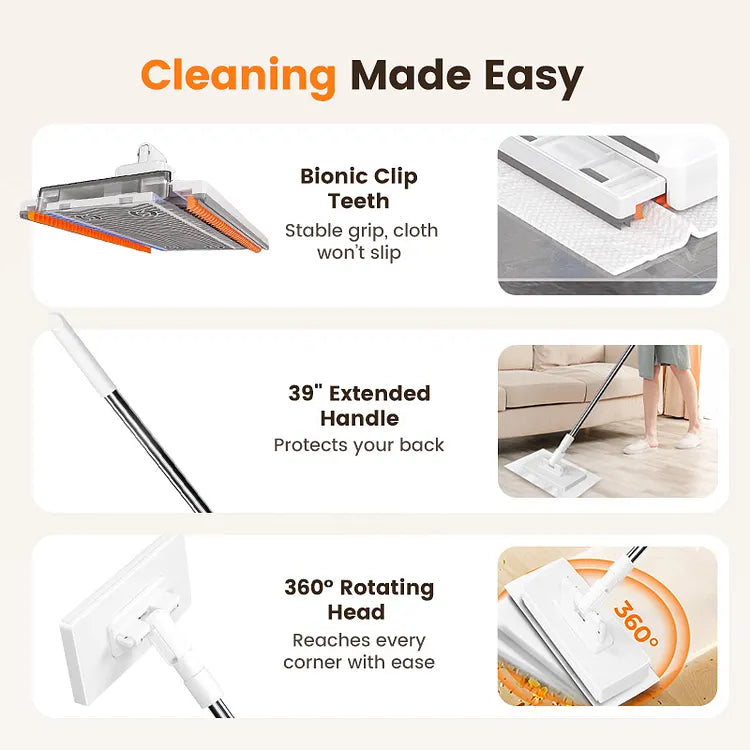💦Hot Sale 50% OFF🧹Disposable Dust Mop with 10 Reusable Cloths