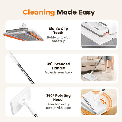 💦Hot Sale 50% OFF🧹Disposable Dust Mop with 10 Reusable Cloths