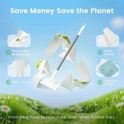 💦Hot Sale 50% OFF🧹Disposable Dust Mop with 10 Reusable Cloths