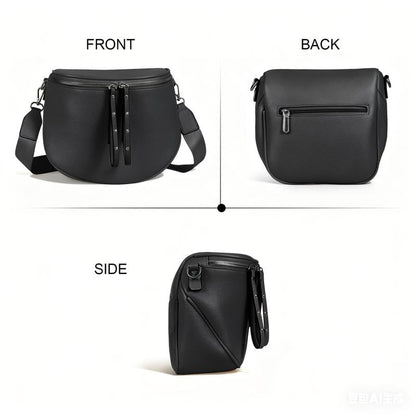 Large Vegan Leather Crossbody Bum Bag with Coin Purse