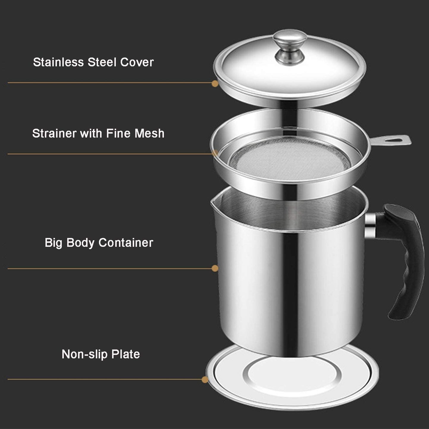 Modern Kitchen Oil Dispenser with Tray and Lid