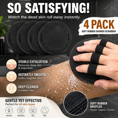 Body Scrubber Exfoliating Glove Bath Shower Mitt Dead Skin Remover Massage Pad
