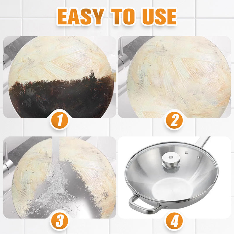 Paste remover for burnt cookware – deep cleaning for pots/pans without scratches