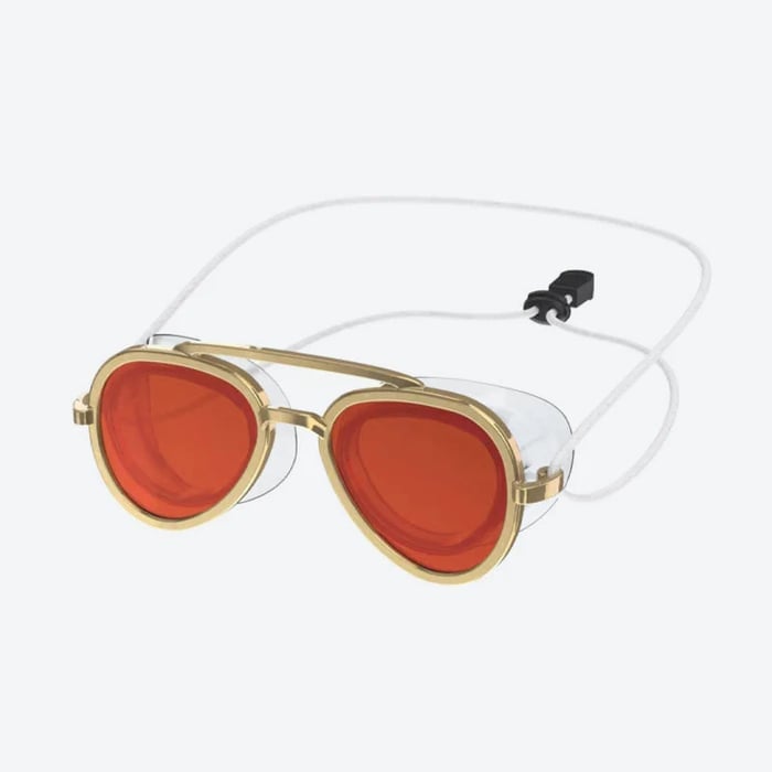 Sunglass-Style Anti-Fog Mirror Swim Goggles