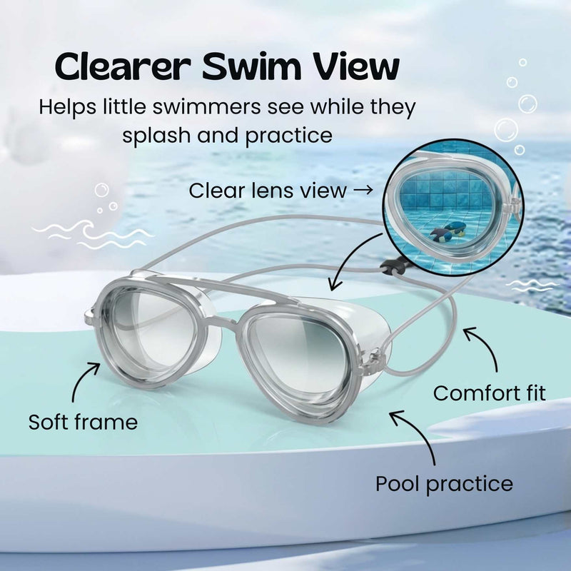 Sunglass-Style Anti-Fog Mirror Swim Goggles