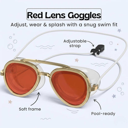 Sunglass-Style Anti-Fog Mirror Swim Goggles
