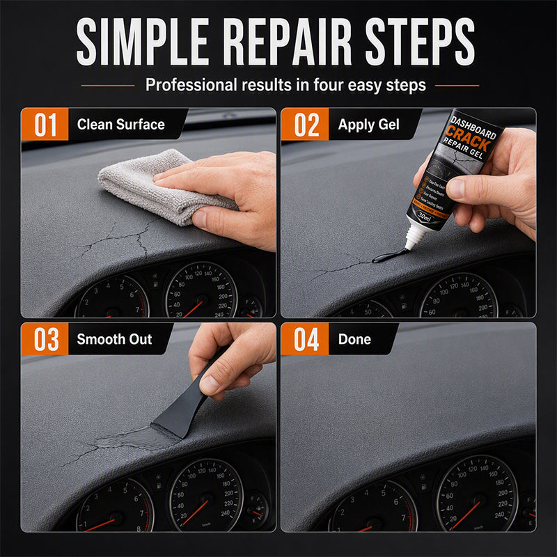 🚗50% OFF NOW! Professional Car Dashboard Crack Repair Gel‑Quick‑Drying Seamless Filler with UV Protection