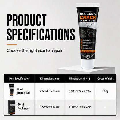 🚗50% OFF NOW! Professional Car Dashboard Crack Repair Gel‑Quick‑Drying Seamless Filler with UV Protection