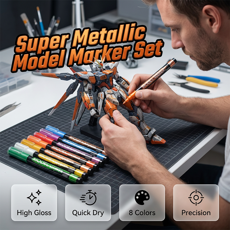 8-Color Metallic Marker Pen Set