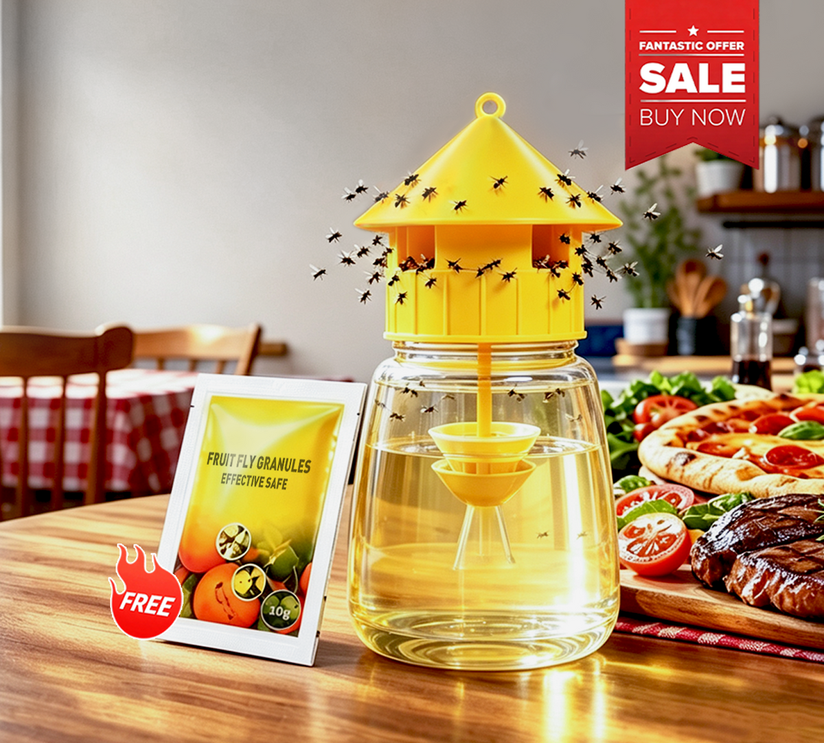 Reusable Hanging Fly Trap🚫🦟 – Safe for Indoor & Outdoor
