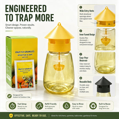 Reusable Hanging Fly Trap🚫🦟 – Safe for Indoor & Outdoor