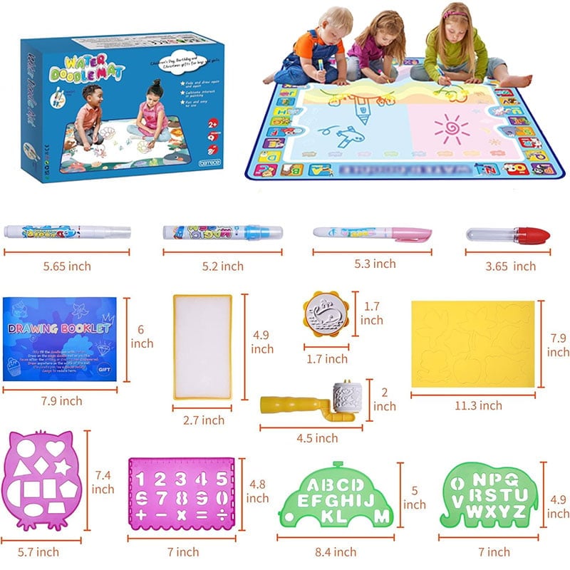 🔥Last Day Promotion 50% OFF🎁Water Doodle Mat ,Aqua Painting Drawing Mat Mess Free Learning Toy Mat