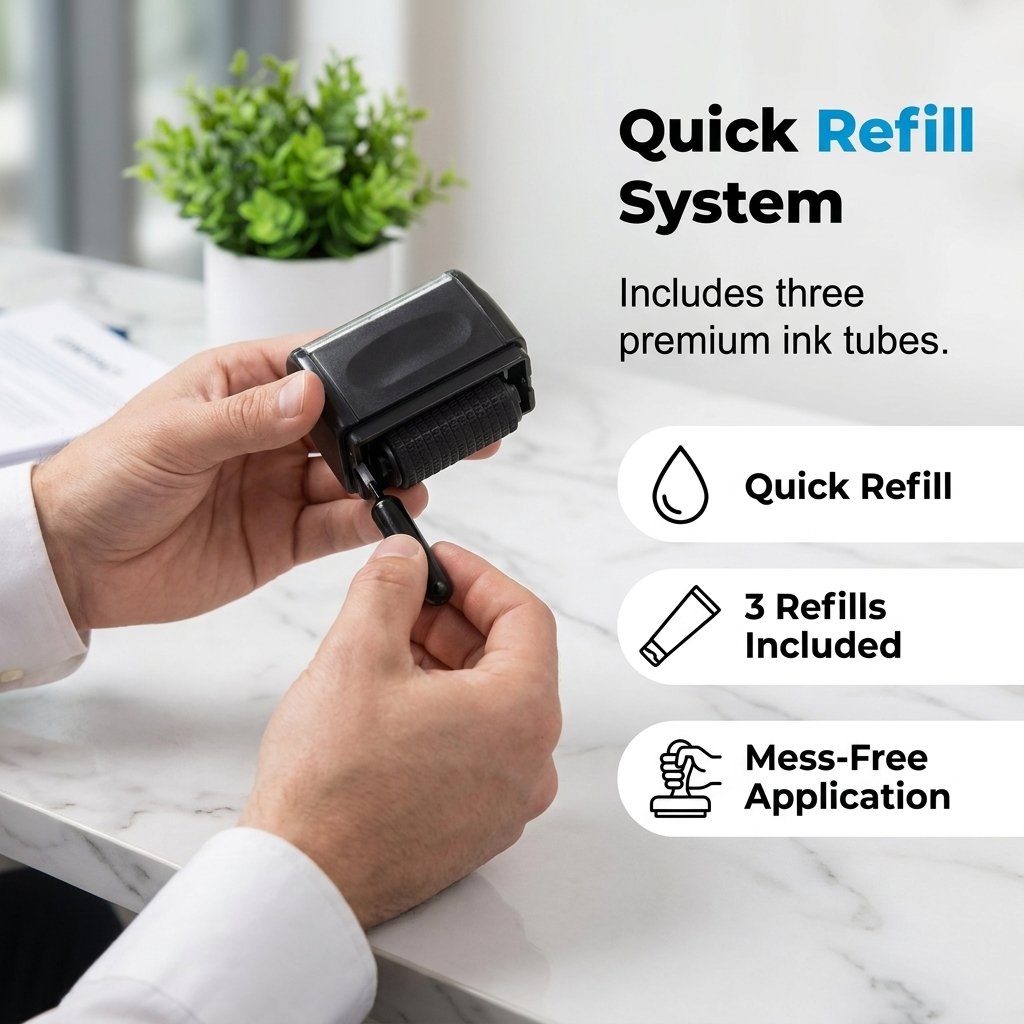 💯🔥Privacy Protection Security Roller Stamp — Address & Billing Info Blocker, Home & Office Mailing Essentials