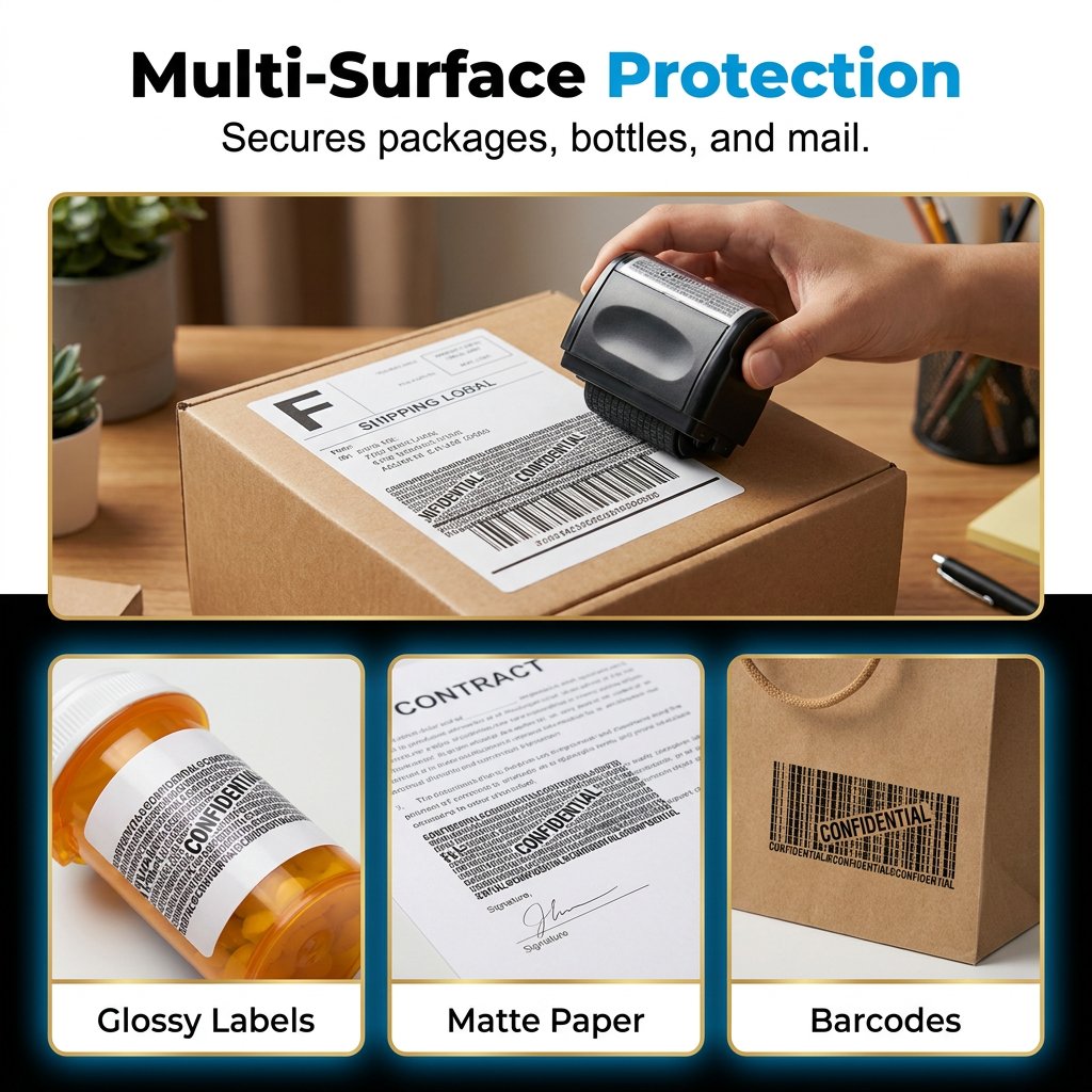 💯🔥Privacy Protection Security Roller Stamp — Address & Billing Info Blocker, Home & Office Mailing Essentials