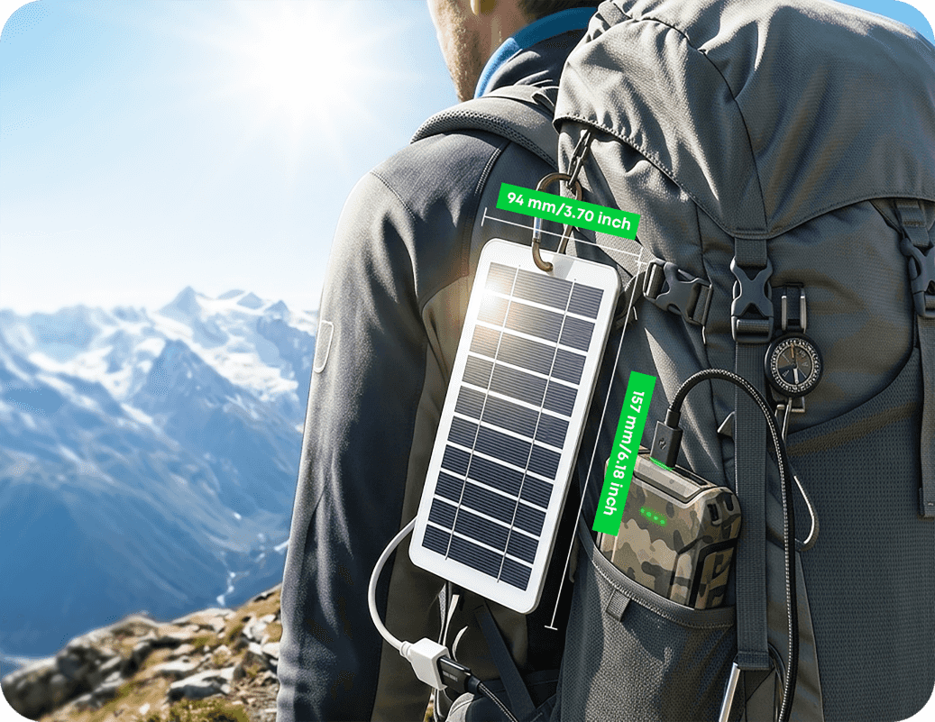 2W 5VPortable Solar Panel Charger InfinitePowerFearless Adventures
