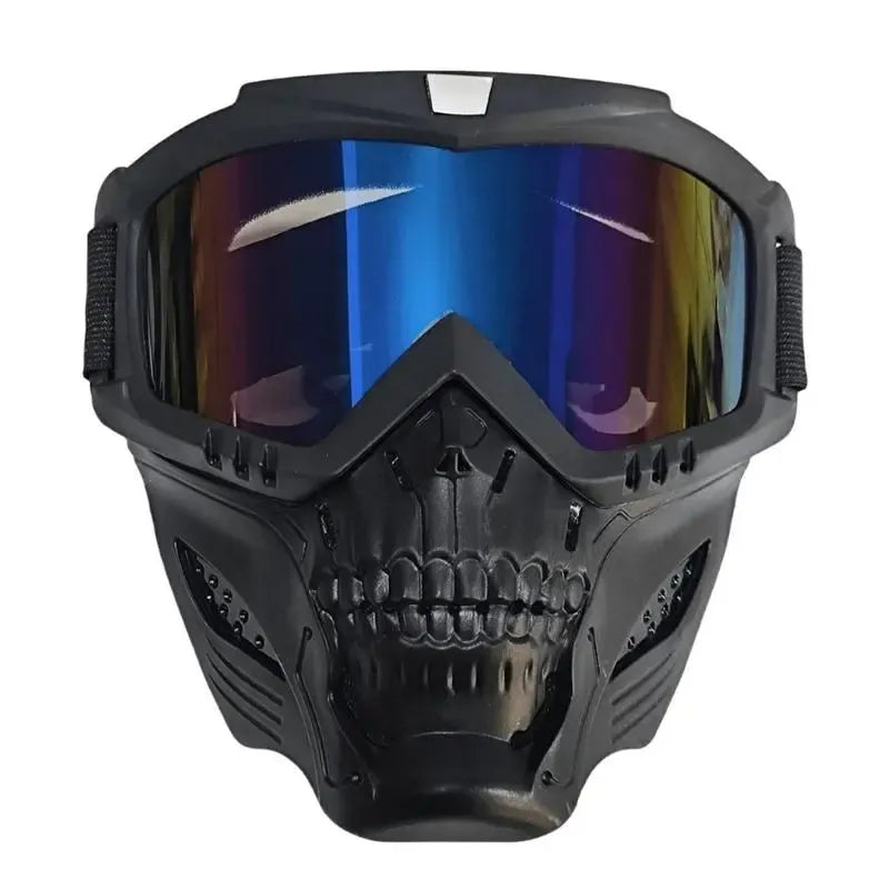 Stylish Fog Proof Motorcycle Goggles - Adjustable Skull Design