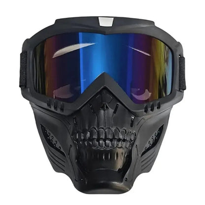 Stylish Fog Proof Motorcycle Goggles - Adjustable Skull Design