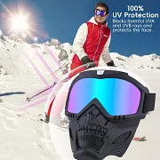 Stylish Fog Proof Motorcycle Goggles - Adjustable Skull Design