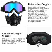 Stylish Fog Proof Motorcycle Goggles - Adjustable Skull Design