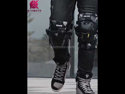 Summer short motorcycle protective gear four-piece set-Y08