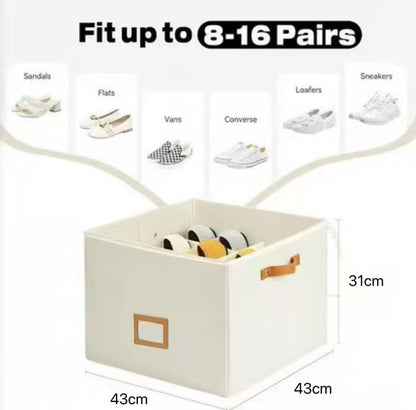 🥳2026 HOT SALE🥳💞50K+ SOLD!💥👟🧺 50% OFF! Foldable Shoe Storage Box – Holds 8-16 pairs