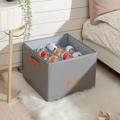 🥳2026 HOT SALE🥳💞50K+ SOLD!💥👟🧺 50% OFF! Foldable Shoe Storage Box – Holds 8-16 pairs