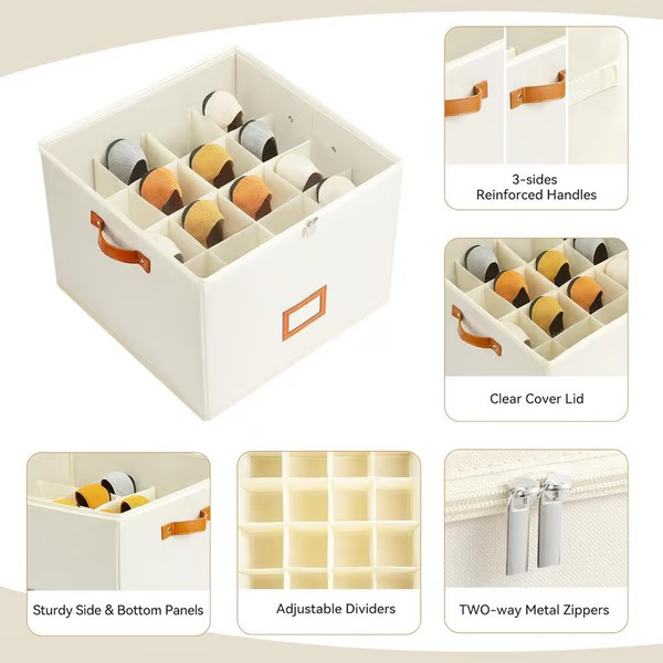 🥳2026 HOT SALE🥳💞50K+ SOLD!💥👟🧺 50% OFF! Foldable Shoe Storage Box – Holds 8-16 pairs