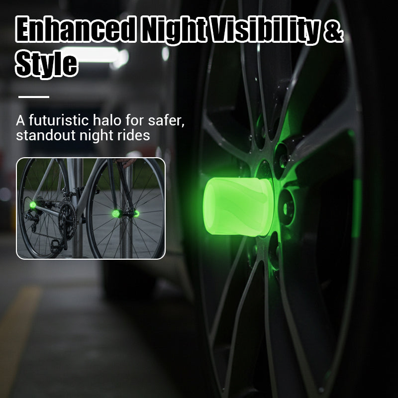 Glow-in-The-Dark Car Tire Valve Cap （One box 20PCS)