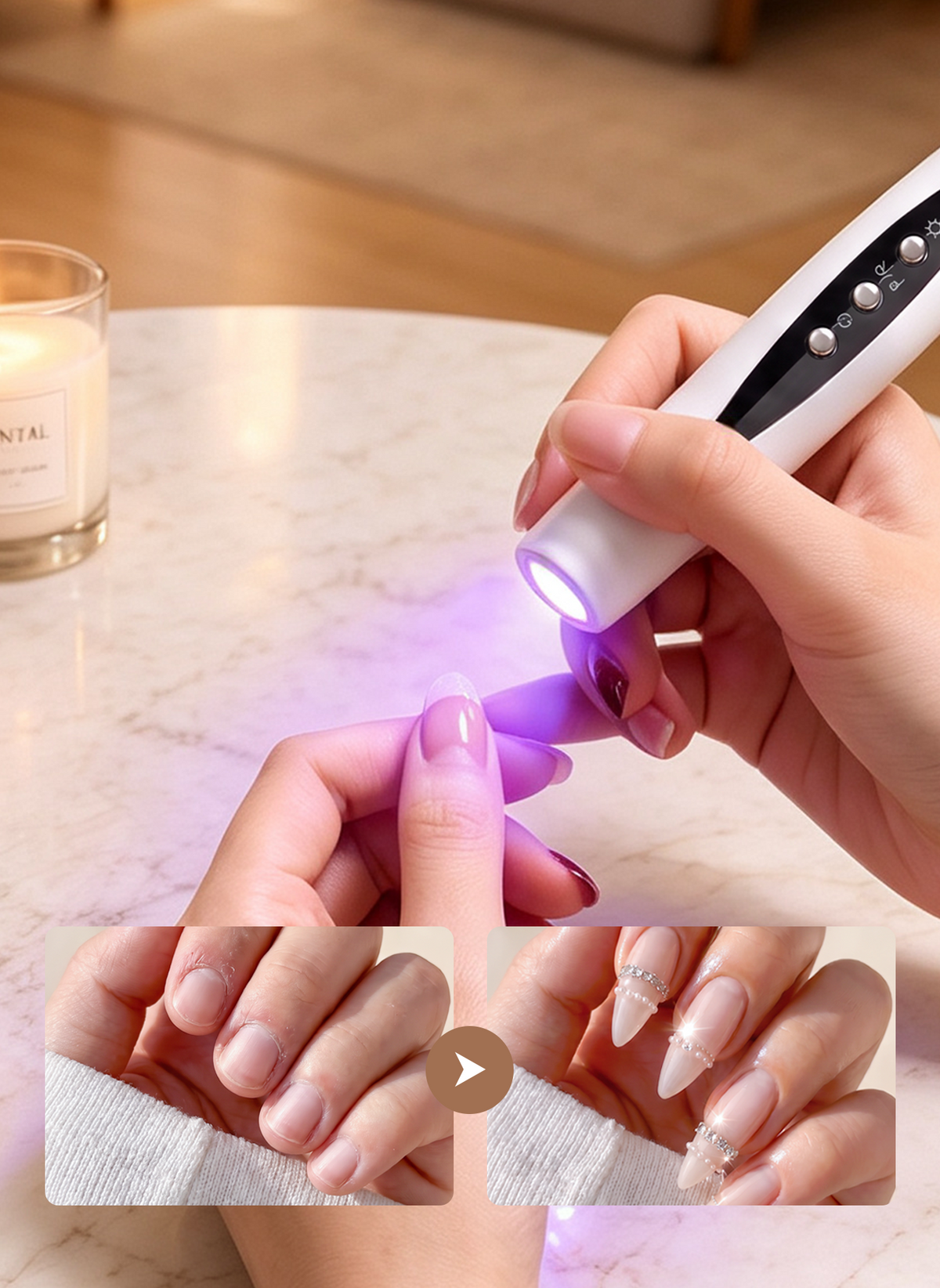 🥳2026 HOT SALE🥳💞50K+ SOLD! 💅✨ 50% OFF! 2-in-1 Electric Nail Drill with UV Gel Light