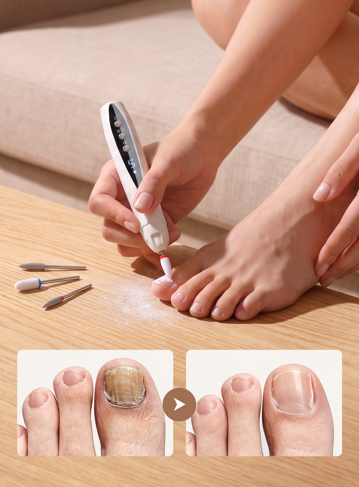 🥳2026 HOT SALE🥳💞50K+ SOLD! 💅✨ 50% OFF! 2-in-1 Electric Nail Drill with UV Gel Light