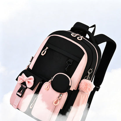 🎀🎒 50% OFF! ⚡Cute Bowknot Lightweight School Backpack – Water Repellent & Anti-Theft!