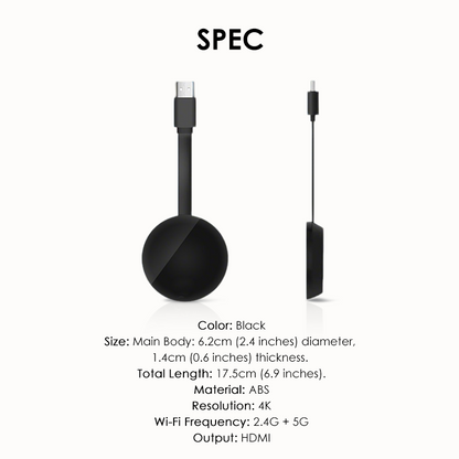 💎 50% OFF! 💎 4K Wireless HDMI Display Dongle – Dual-Band Wi-Fi, Plug-and-Play & Universal Screen Mirroring for iOS/Android/Mac/PC 📺✨
