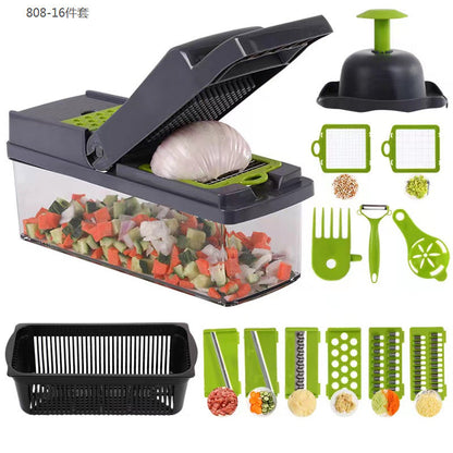 🥔Multifunctional vegetable cutter | 16-piece set🥗 (🔥50% discount)🍏