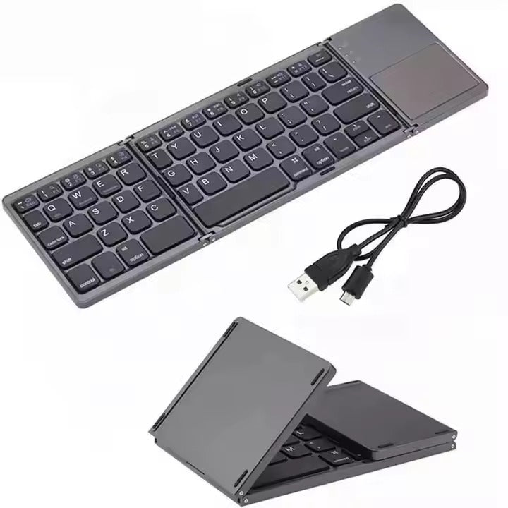 Foldable Keyboard--Bluetooth/Touchpad/Wireless/Rechargeable/Slim