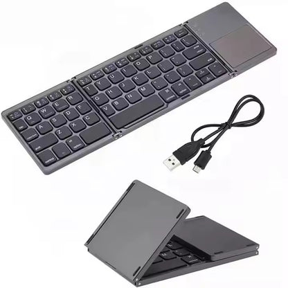 Foldable Keyboard--Bluetooth/Touchpad/Wireless/Rechargeable/Slim
