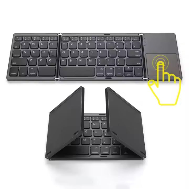 Foldable Keyboard--Bluetooth/Touchpad/Wireless/Rechargeable/Slim