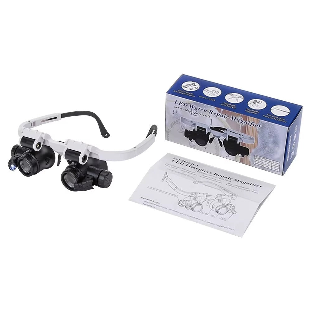 LED Glasses Magnifier 8x 15x 23x