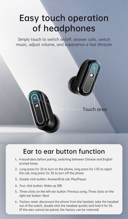 Smart Watch TWS Earphones 2-in-1