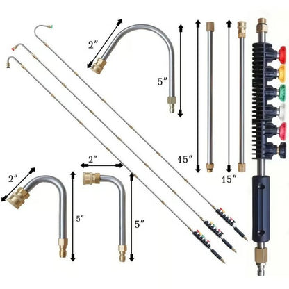 4000 PSI Telescoping High Pressure Washer Wand Set for Gutter & Roof Drainage & Walls Cleaning