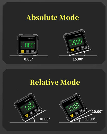Magnetic Digital Angle Finder with Electronic Lase