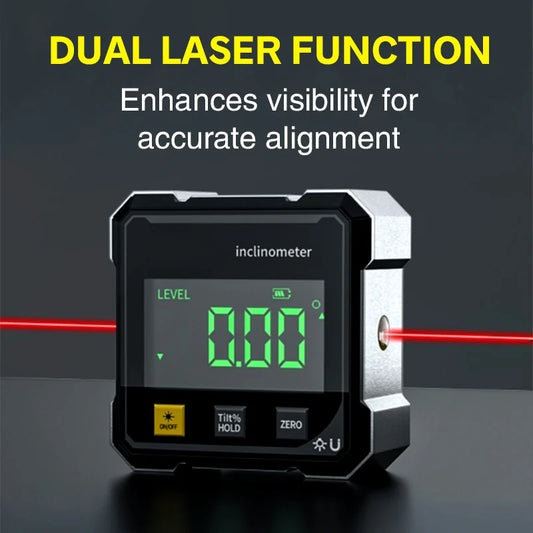Magnetic Digital Angle Finder with Electronic Lase