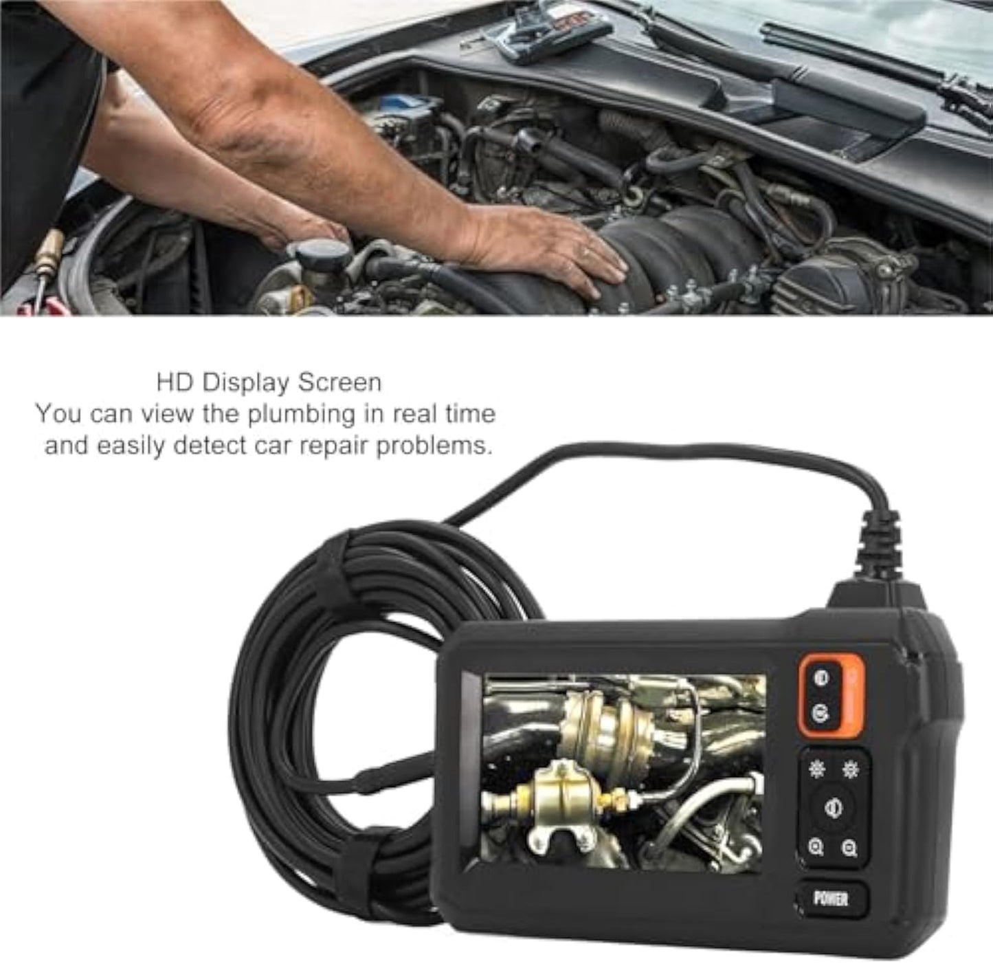 8mm Lens HD Display Screen Industrial Endoscope Inspection Camera